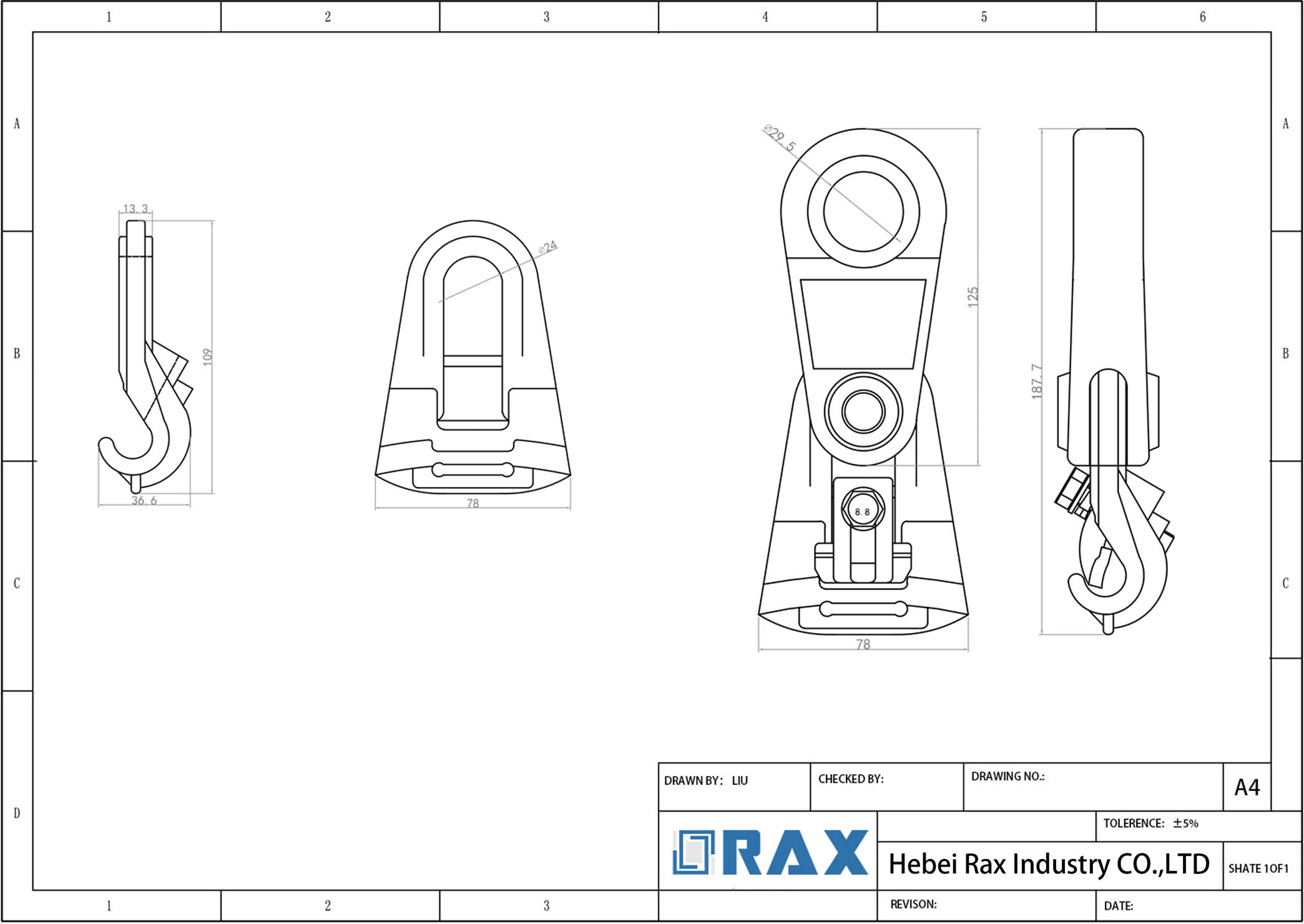 Insulated suspension clamp drawing