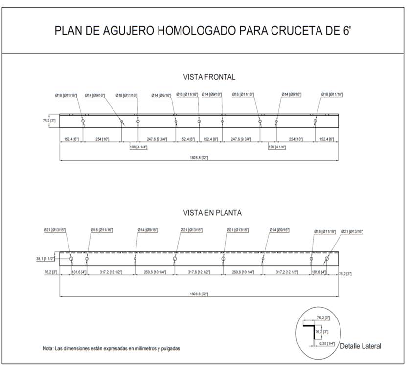 cross arm C-20C drawing