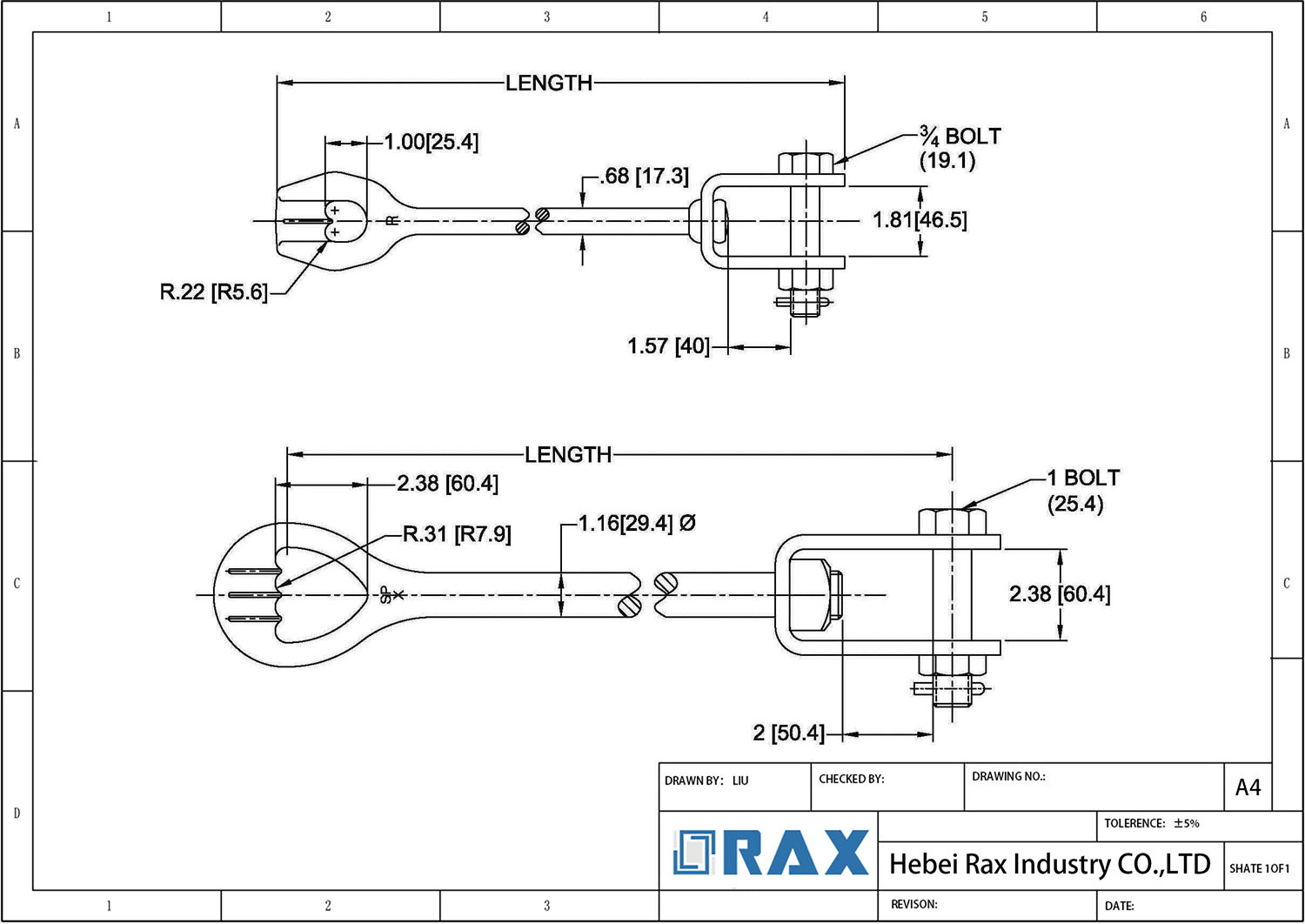 Anchor Rod Extension Drawing