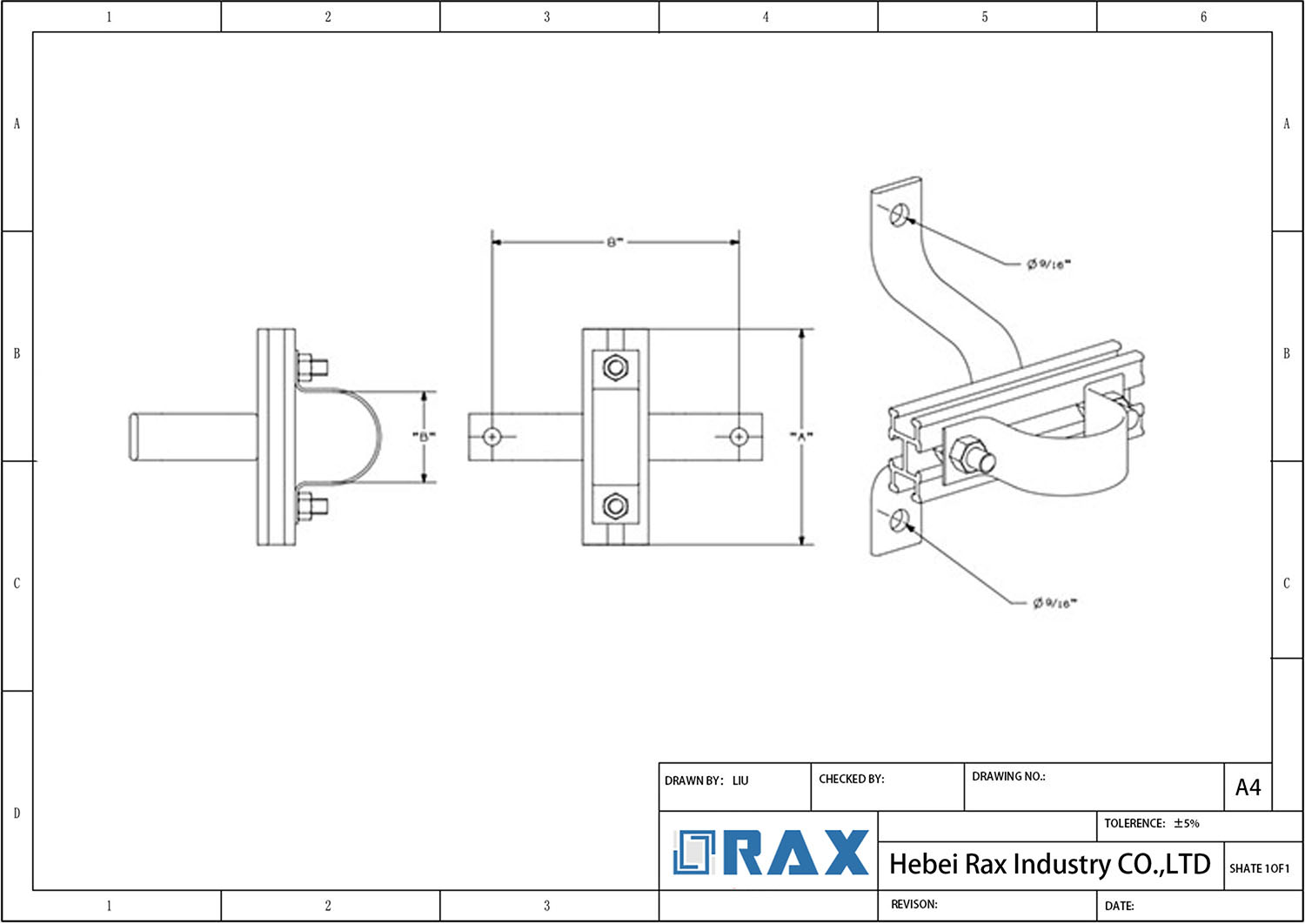 Conduit Standoff Bracket Drawing