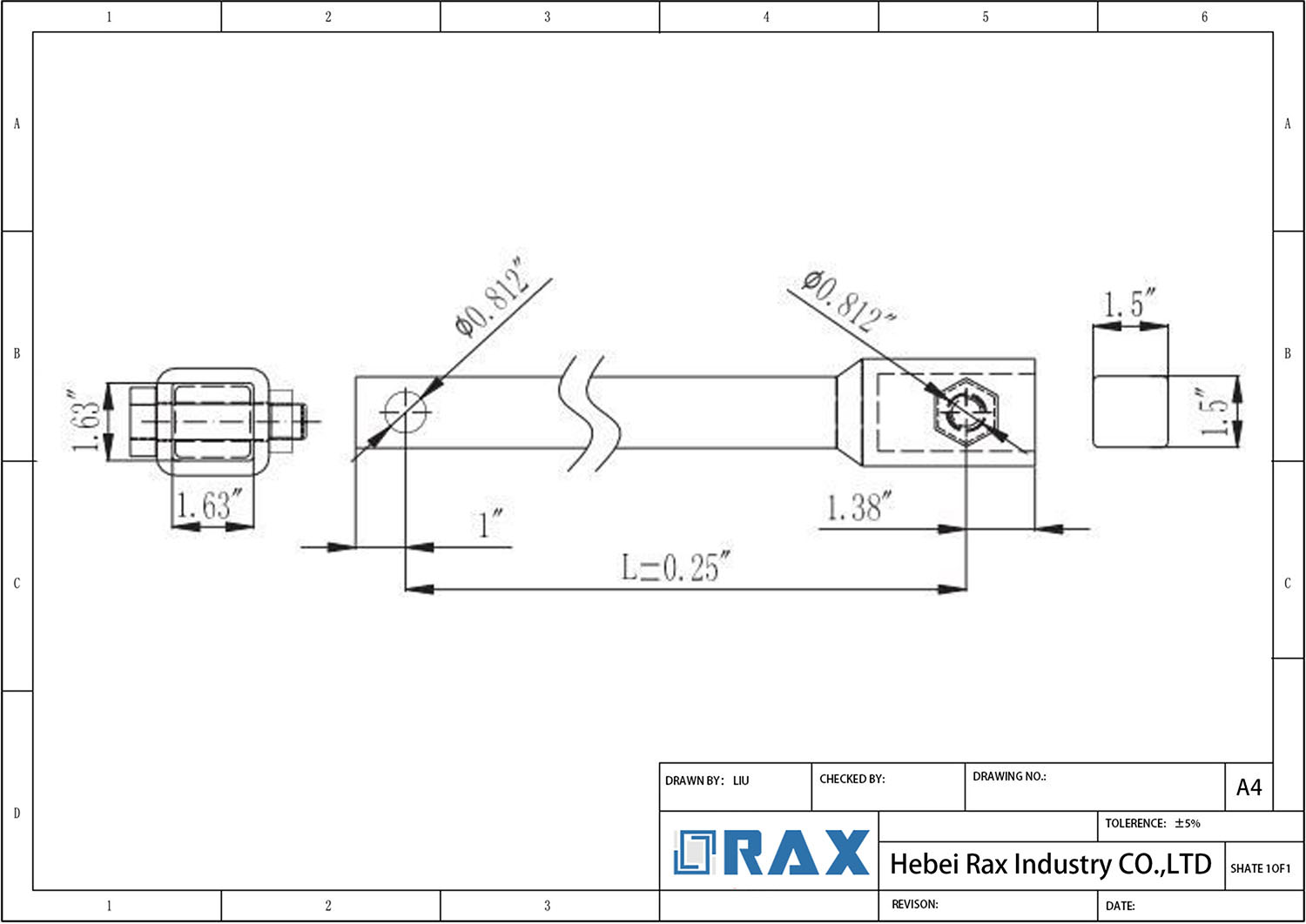 Helical Anchor Extension Drawing