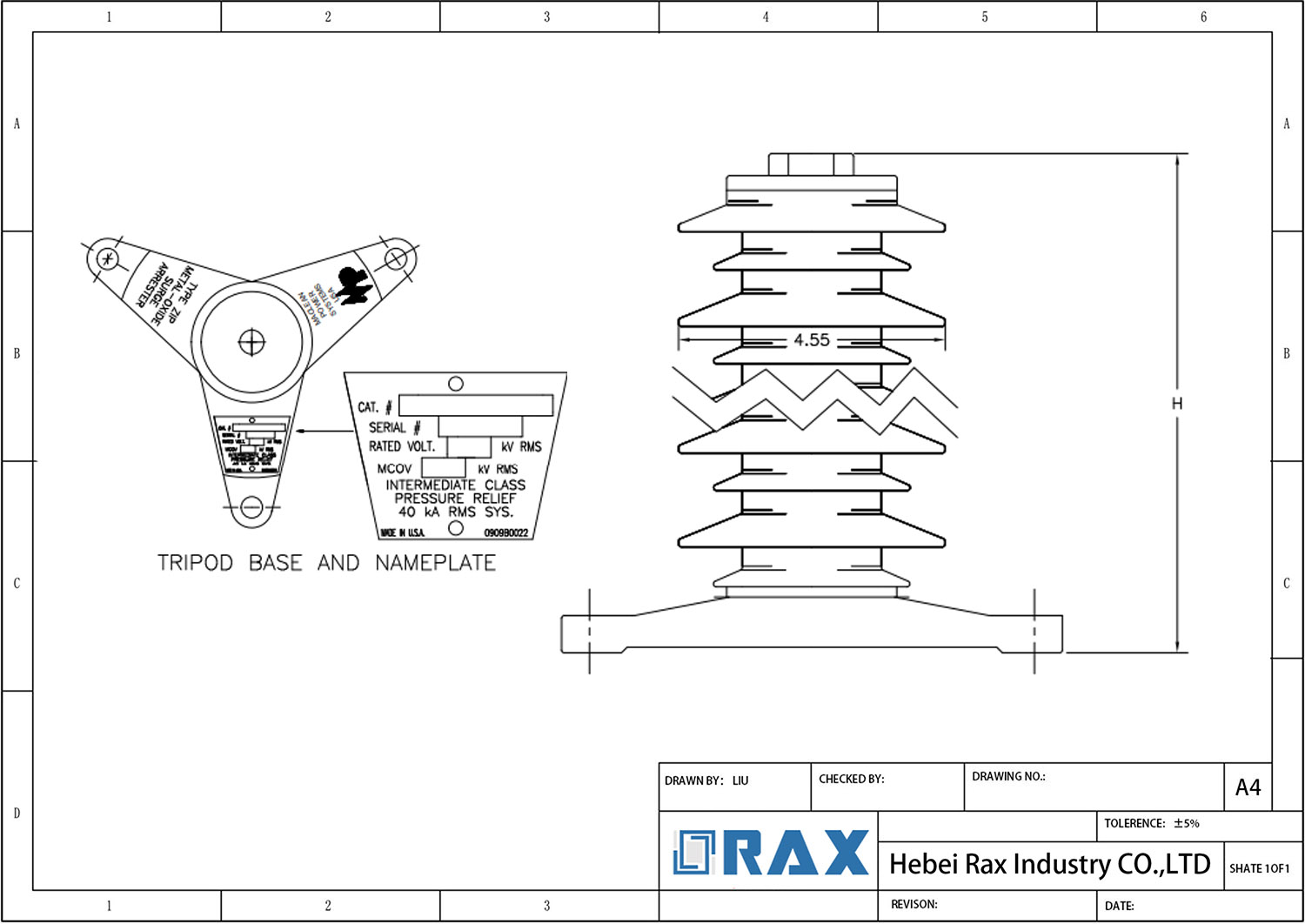 Intermediate Arrester Drawing