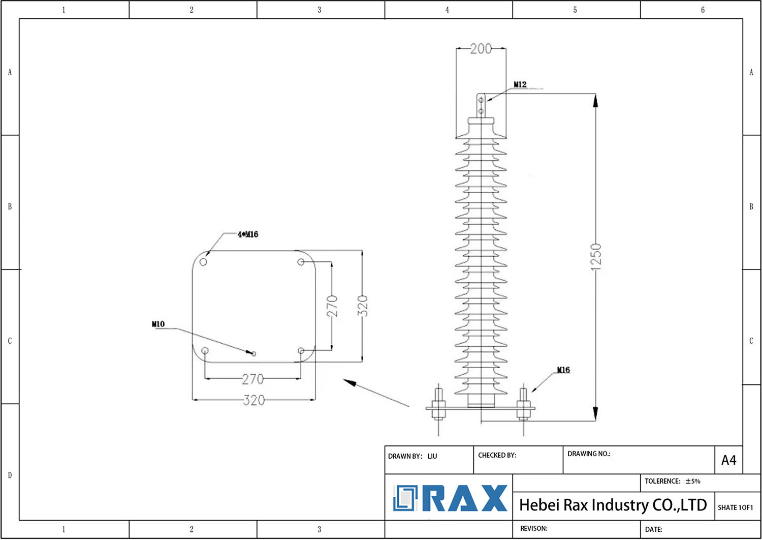 Intermediate and Station Arrester Drawing